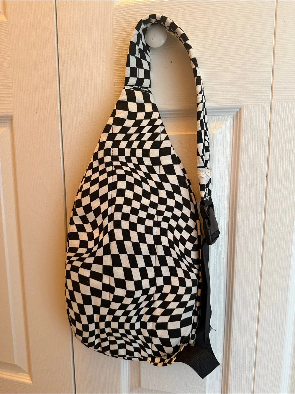 Black & White Checker Sling Bag